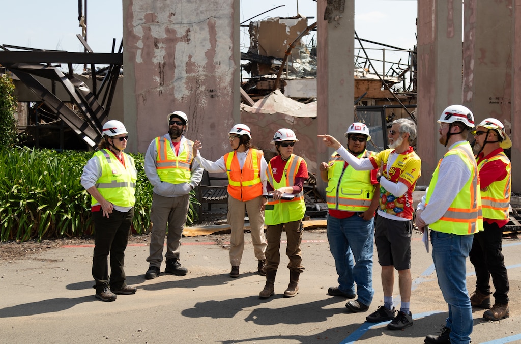 Members of USACE conduct initial debris site surveys for the first batch of non-residential properties approved for USACE debris removal.

USACE is working in partnership with local, state and the Federal Emergency Management Agency in response to the Southern California Wildfires.