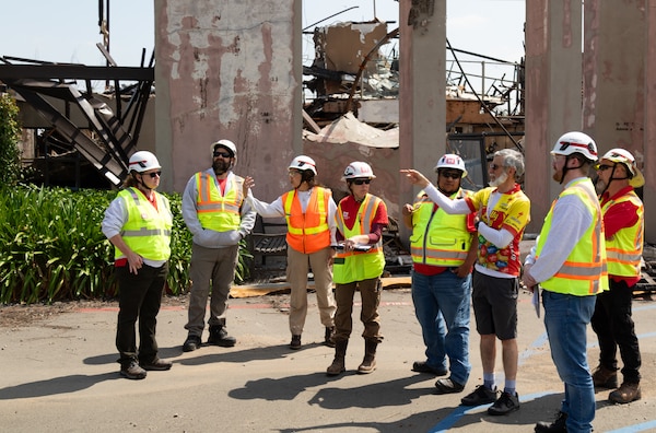 Members of USACE conduct initial debris site surveys for the first batch of non-residential properties approved for USACE debris removal.

USACE is working in partnership with local, state and the Federal Emergency Management Agency in response to the Southern California Wildfires.