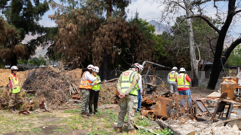 Members of USACE conduct initial debris site surveys for the first batch of non-residential properties approved for USACE debris removal.

USACE is working in partnership with local, state and the Federal Emergency Management Agency in response to the Southern California Wildfires.