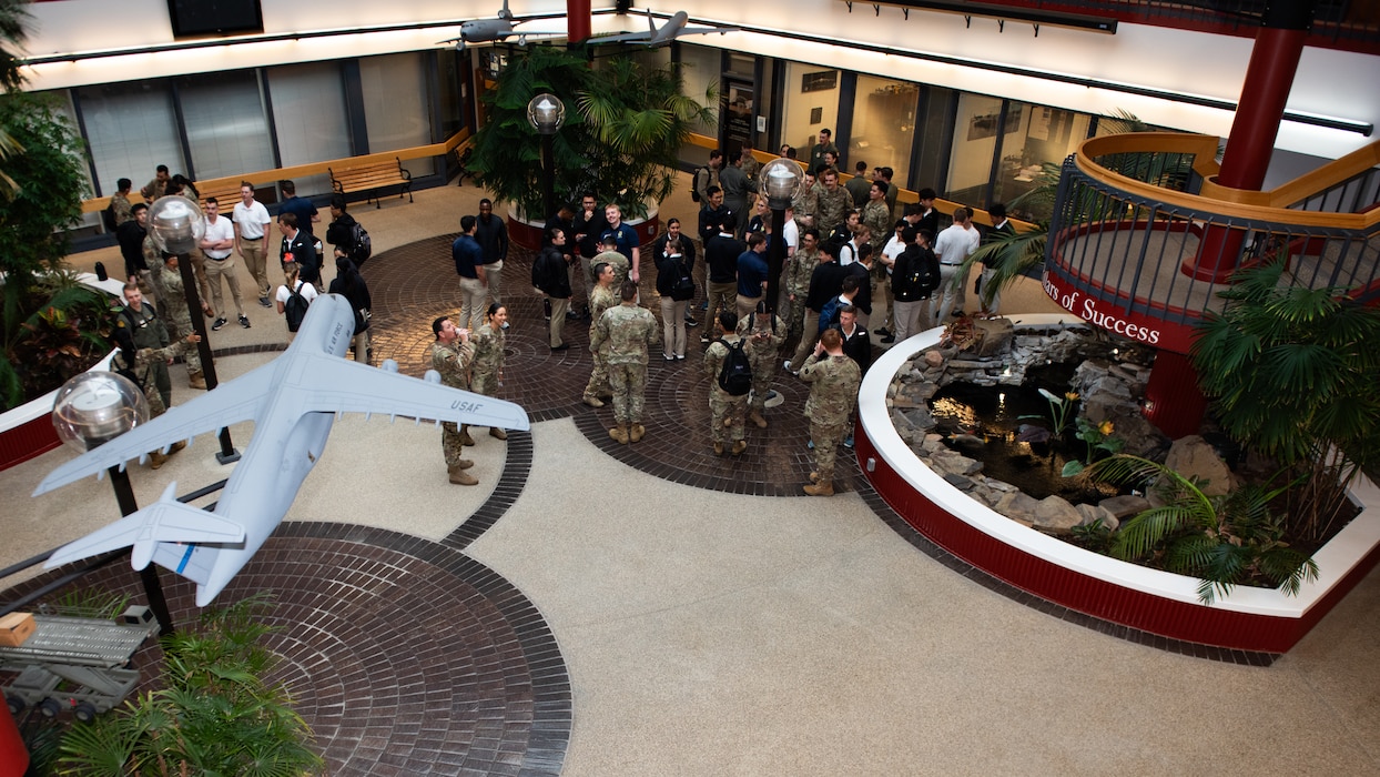Cadets gather for tour on base