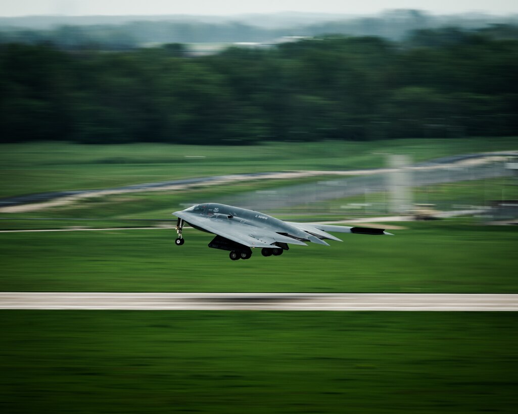 B-2 taking off