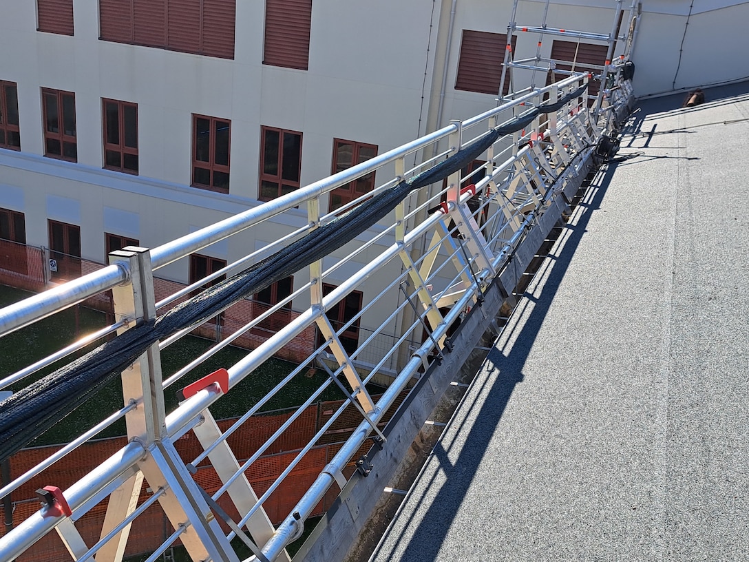 safety railing on a roof