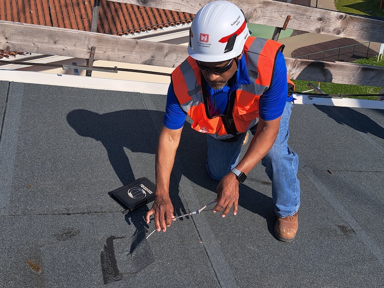worker on a roof