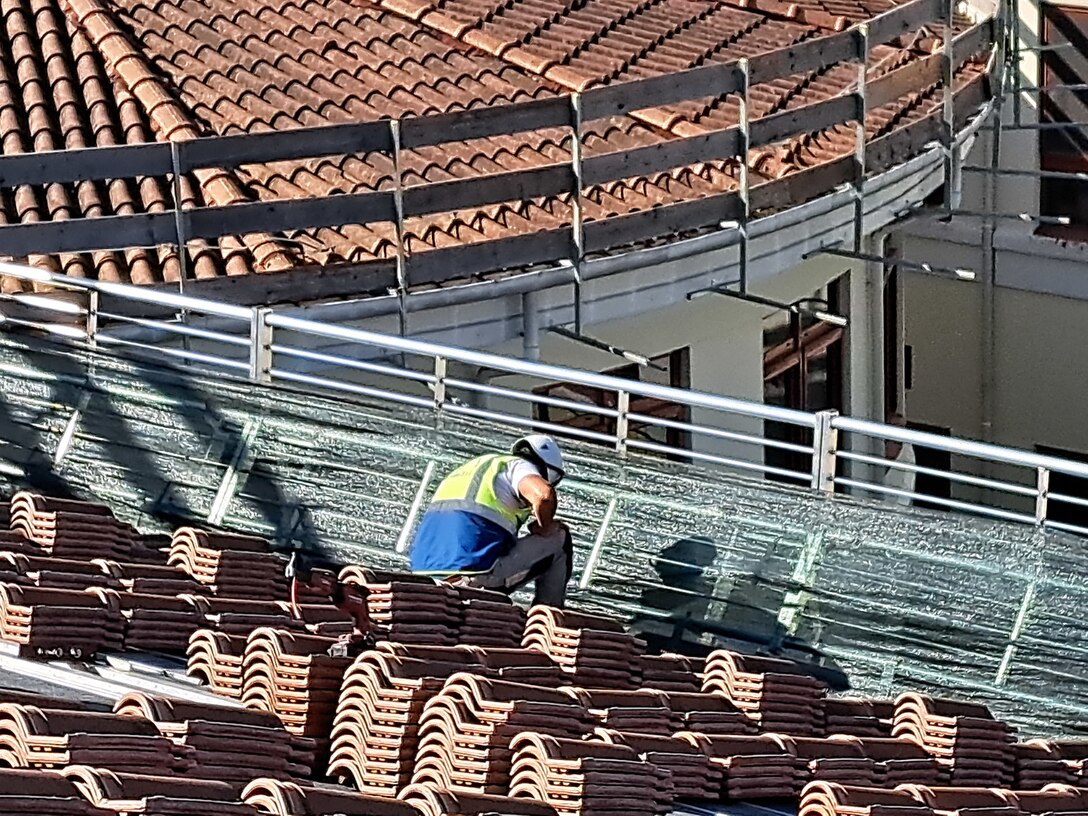 worker on a roof