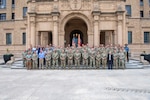 More than 50 military and Civilian leaders attend the U.S. Army South Engagement and Coordination (ARSEC) Symposium at Joint base San Antonio-Fort Sam Houston, Texas, April 28, 2025. The purpose of the ARSEC Symposium was to enhance synchronization efforts across the U.S. Southern Command area of responsibility. (U.S. photo by Jose Saez)