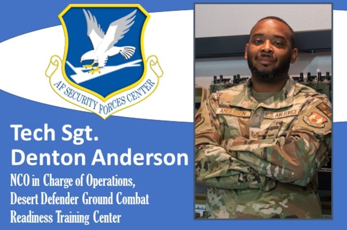 AFIMSC Mission Monday graphic with TSgt. Anderson picture added along with AFSFC shield.