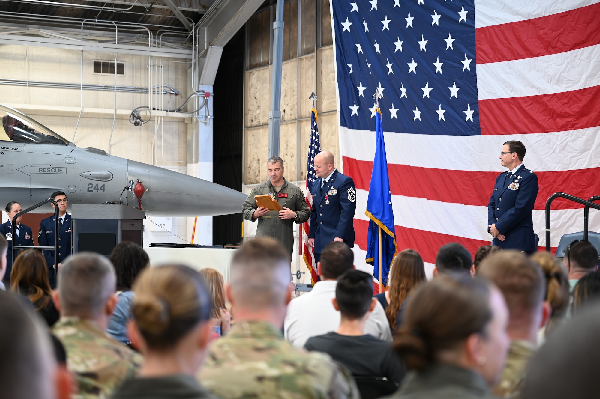 Command CMSgt Paul Miller retires from the Air Force after 28 years of service.