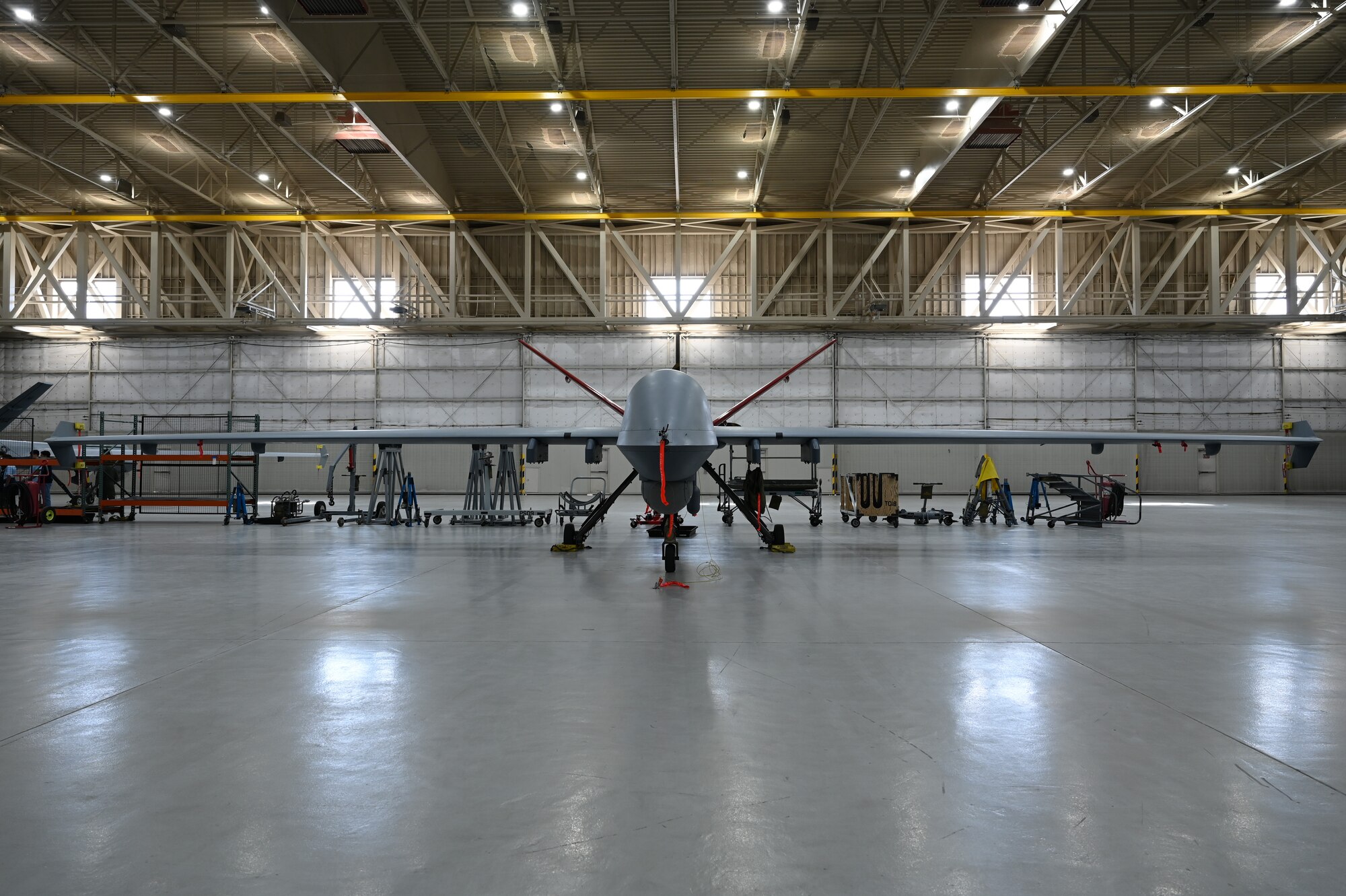 Members of the 926th Wing attend a tour of the 726th Operations Group at Creech Air Force Base, Nevada, February 27, 2025.