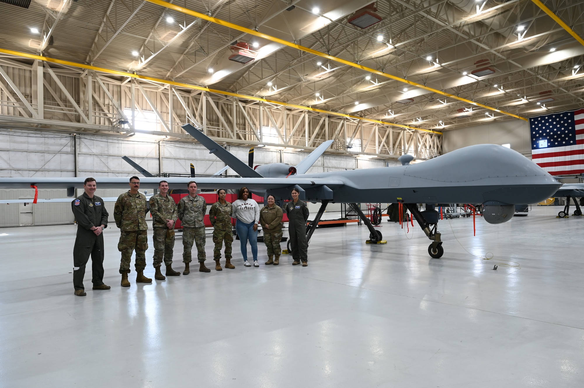 Members of the 926th Wing attend a tour of the 726th Operations Group at Creech Air Force Base, Nevada, February 27, 2025.