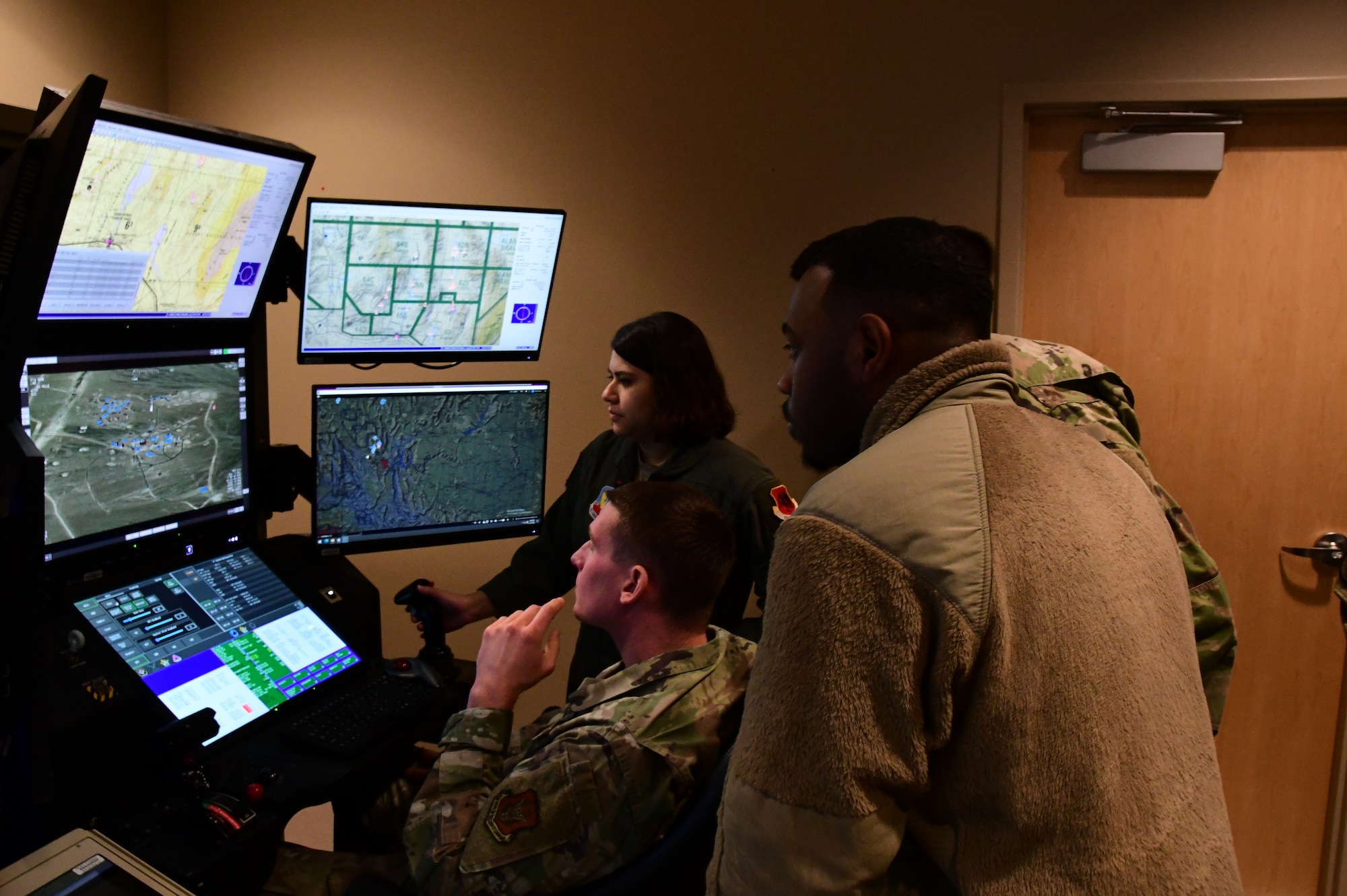 Members of the 926th Wing attend a tour of the 726th Operations Group at Creech Air Force Base, Nevada, February 27, 2025.
