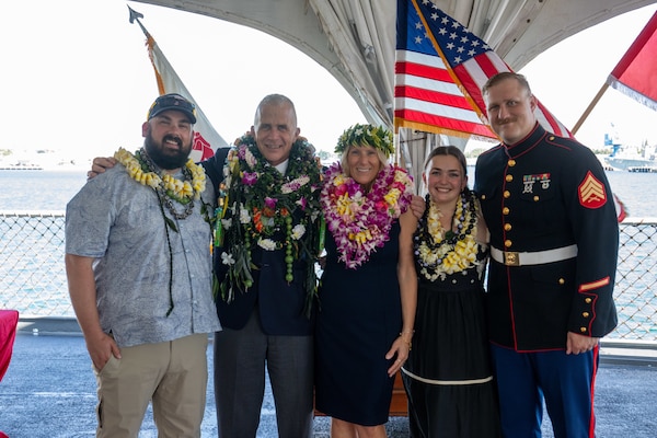 Mr. Peter A. Ridilla, the U.S. Army Corps of Engineers Pacific Ocean Division (USACE POD) programs director, was recognized during his Senior Executive Service (SES) induction ceremony on the U.S.S. Missouri, Honolulu, Hawaii on May 8, 2025.
