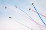 Republic of Korea Air Force Black Eagles perform aerial maneuvers during Osan Air Power Days at Osan Air Base, Republic of Korea, May 11, 2025. Their performance demonstrated expert precision flying and highlighted the strength of the U.S.-ROK partnership as thousands of attendees looked on. (U.S. Air Force photo by Senior Airman Tallon Bratton)