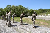 A total of 103 Pennsylvania National Guard Soldiers and Airmen competed in the annual Governor's Twenty marksmanship competition May 9 to 10, 2025 at Fort Indiantown Gap, Pa. They earn the right to wear the coveted Governor’s Twenty tab on the left shoulder of the uniform, is a state-level National Guard award that is presented every year and is reflected on a service members’ official personnel record. It is recognized by both the Army and Air Force. (U.S. Army National Guard photo by Sgt. 1st Class Zane Craig)