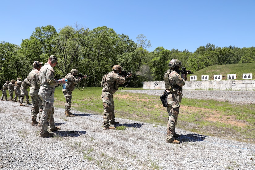 A total of 103 Pennsylvania National Guard Soldiers and Airmen competed in the annual Governor's Twenty marksmanship competition May 9 to 10, 2025 at Fort Indiantown Gap, Pa. They earn the right to wear the coveted Governor’s Twenty tab on the left shoulder of the uniform, is a state-level National Guard award that is presented every year and is reflected on a service members’ official personnel record. It is recognized by both the Army and Air Force. (U.S. Army National Guard photo by Sgt. 1st Class Zane Craig)