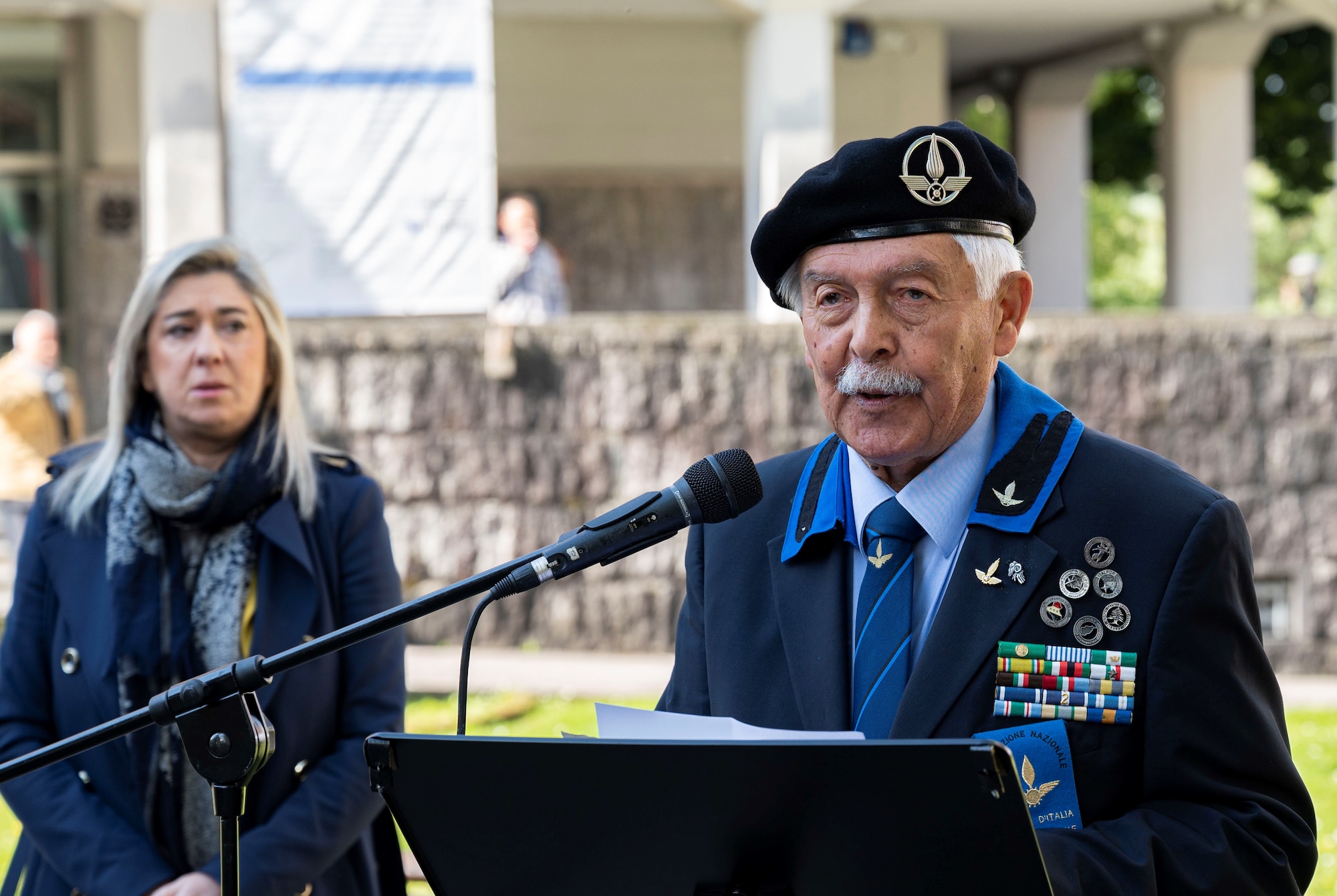 Man speaking at podium