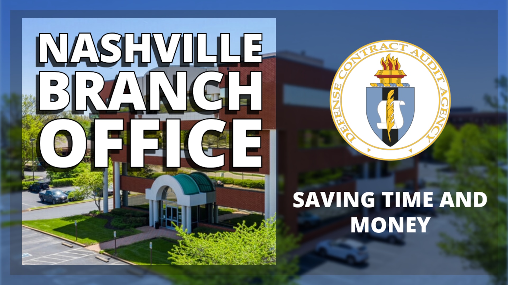 Picture of building with text overlay.