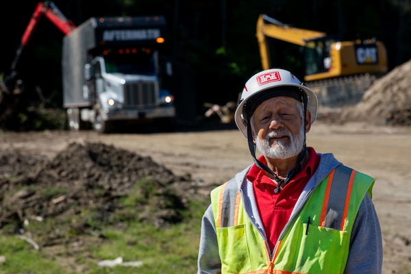 Quality Assurance Inspector Lious Munoz overlooking debris removal efforts at Lake James, NC