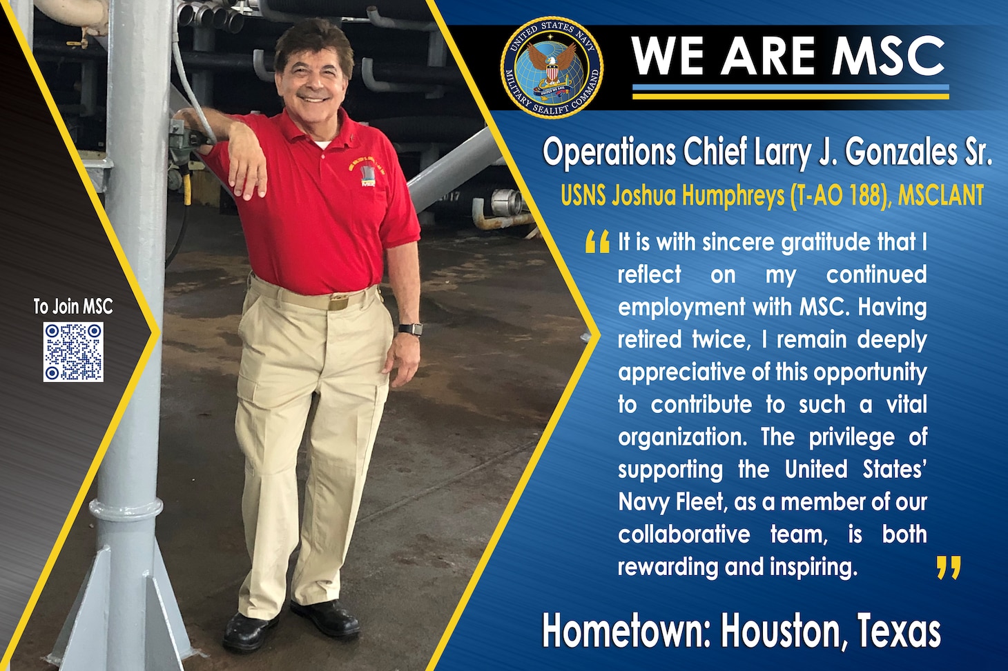 We Are MSC: Larry J. Gonzales Sr.