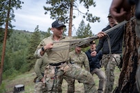 Special Warfare Tactical Air Control Party Airmen assigned to the 124th Air Support Operations Squadron, Idaho Air National Guard, participate in a three-day field training exercise in Idaho City, Idaho, May 5 - 7, 2025.