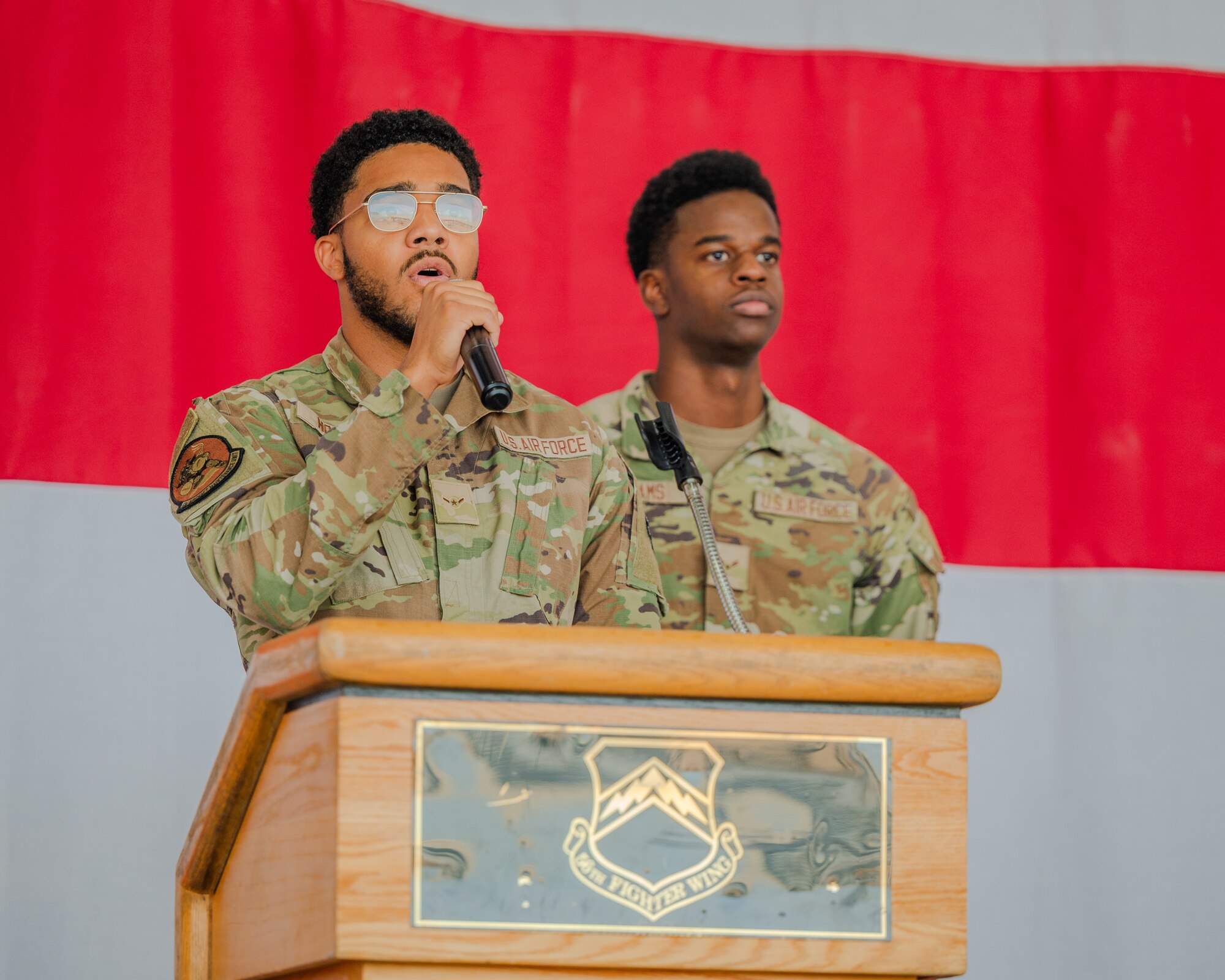 The 56th FW held an opening ceremony to start off their recognition of national police week. National Police Week was initiated by President John F. Kennedy in 1962 and is dedicated to the honor, remembrance, and support of American law enforcement members.