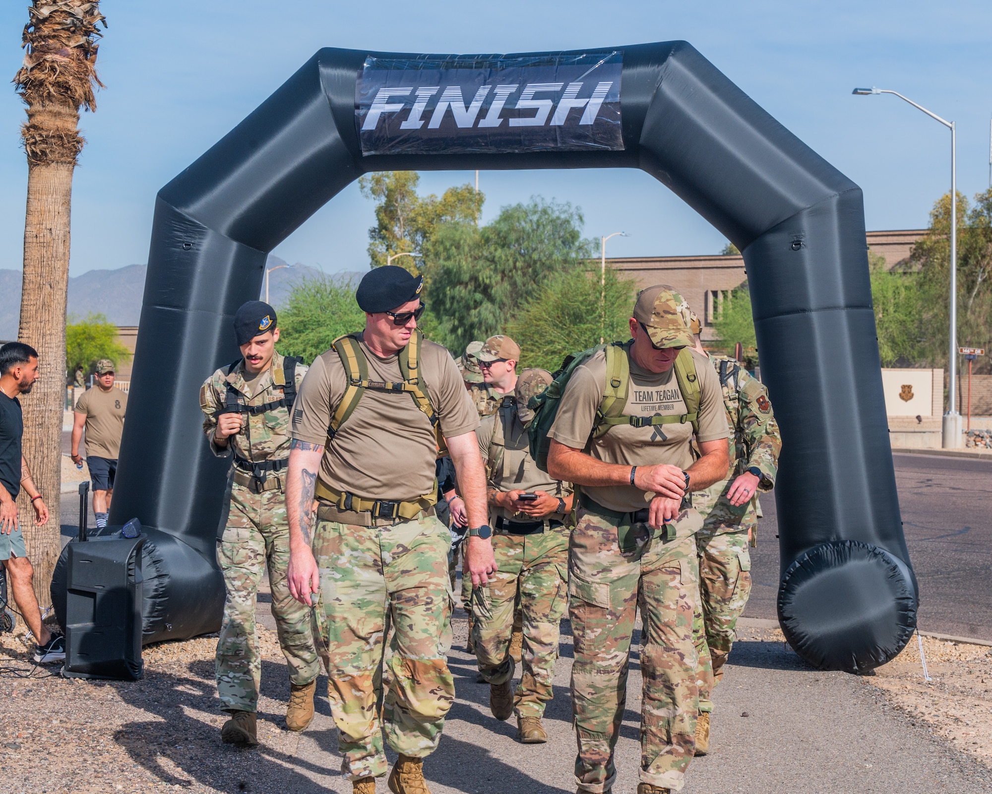 The 5K and ruck was held to honor the “14 Fallen Defenders.” The “14 Fallen Defenders” serves as a reminder of the ultimate sacrifice made by 14 U.S. Air Force Security Forces members who have perished in action since the 9/11 attacks.