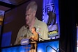 U.S. Navy Adm. Samuel Paparo, commander of U.S. Indo-Pacific Command, gives a keynote presentation at the Land Forces Pacific Symposium in Honolulu, Hawaii, on May 13, 2025.