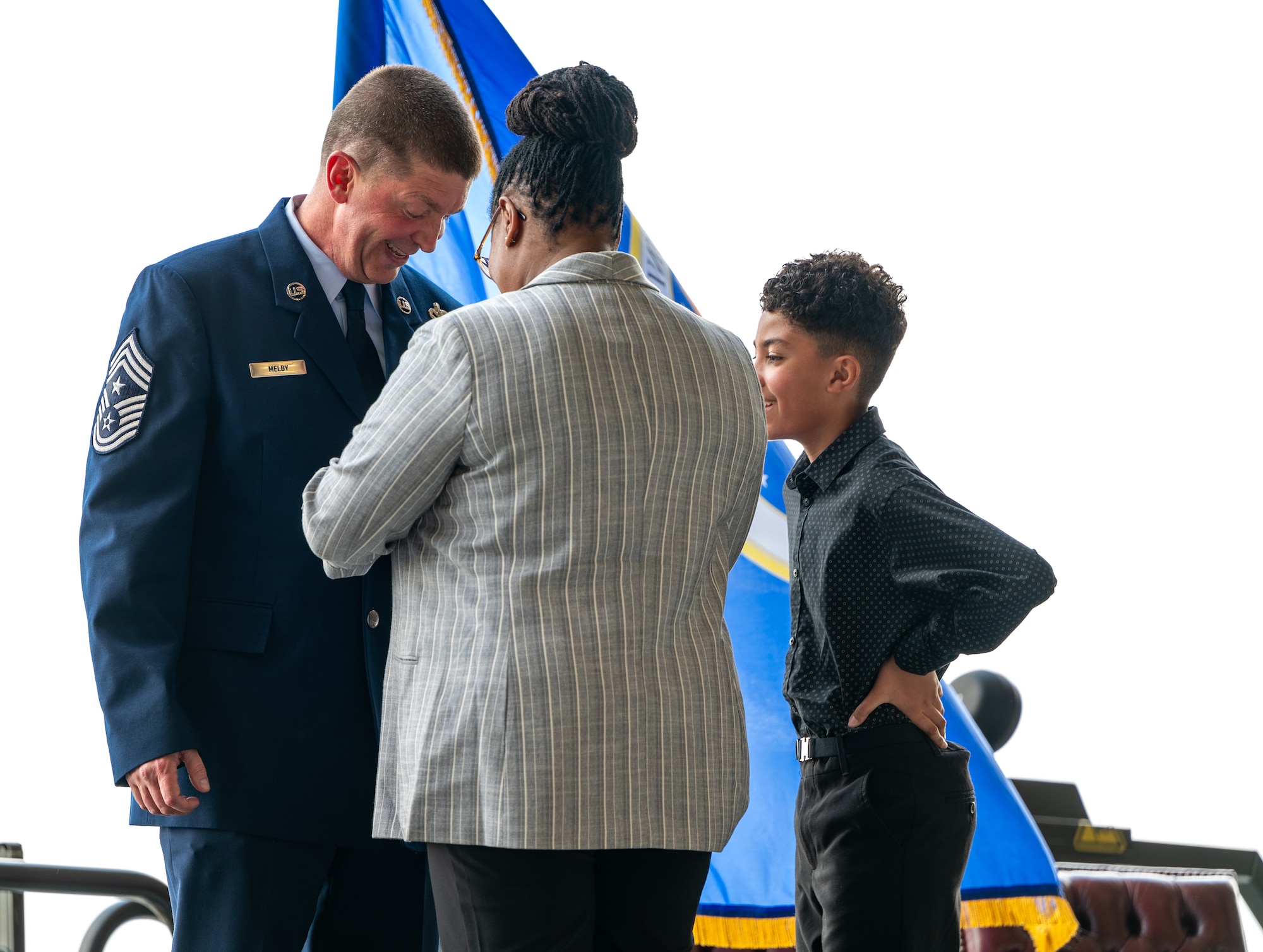 Chief receives pin