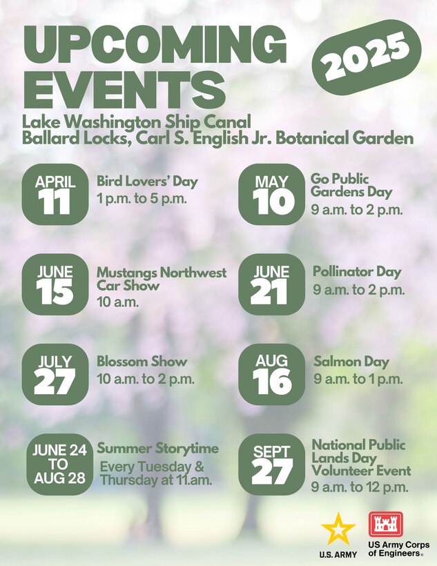 Poster for 2025 Garden Events at the Locks