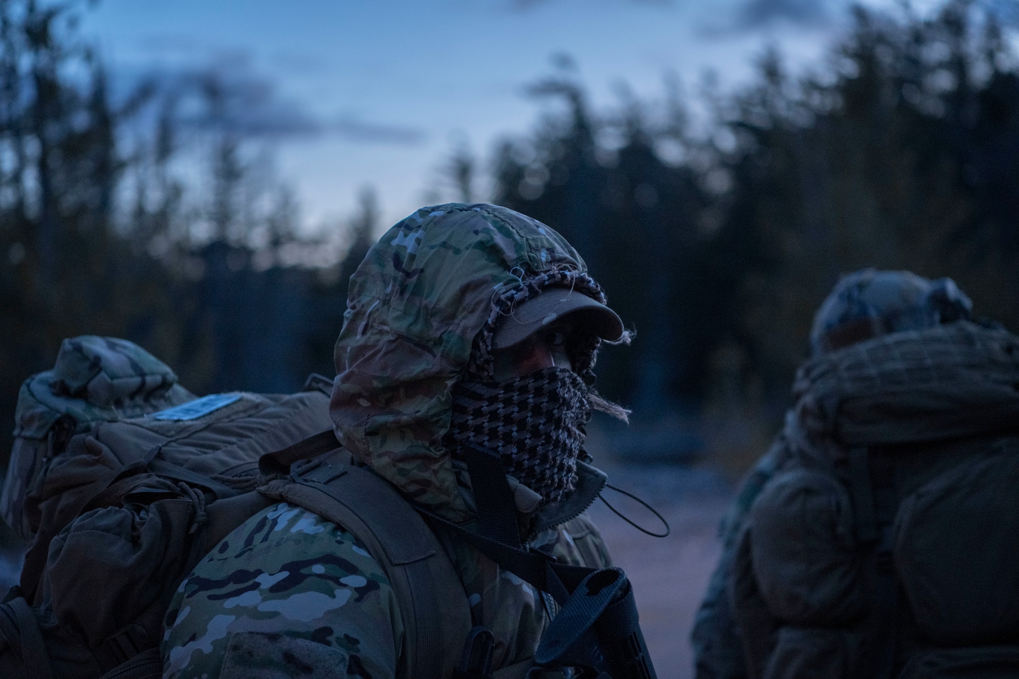 An Airman stands