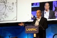 Military historian and guest speaker, Dr. John McManus, delivers a keynote presentation at the Land Forces Pacific (LANPAC) Symposium in Honolulu, Hawaii, on May 14, 2025. McManus' address highlighted the enduring legacies of the U.S. Army's Asian-Pacific campaign during World War II.
