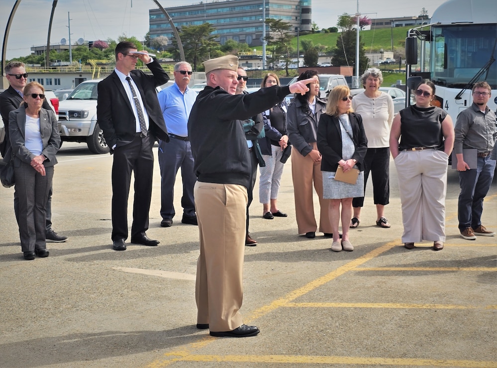 Capt. Henry Roenke, Naval Station Newport commanding officer, hosted more than 20 local leaders and staff members as part of a Community Leadership Meeting held at the installation on May 8, 2025.