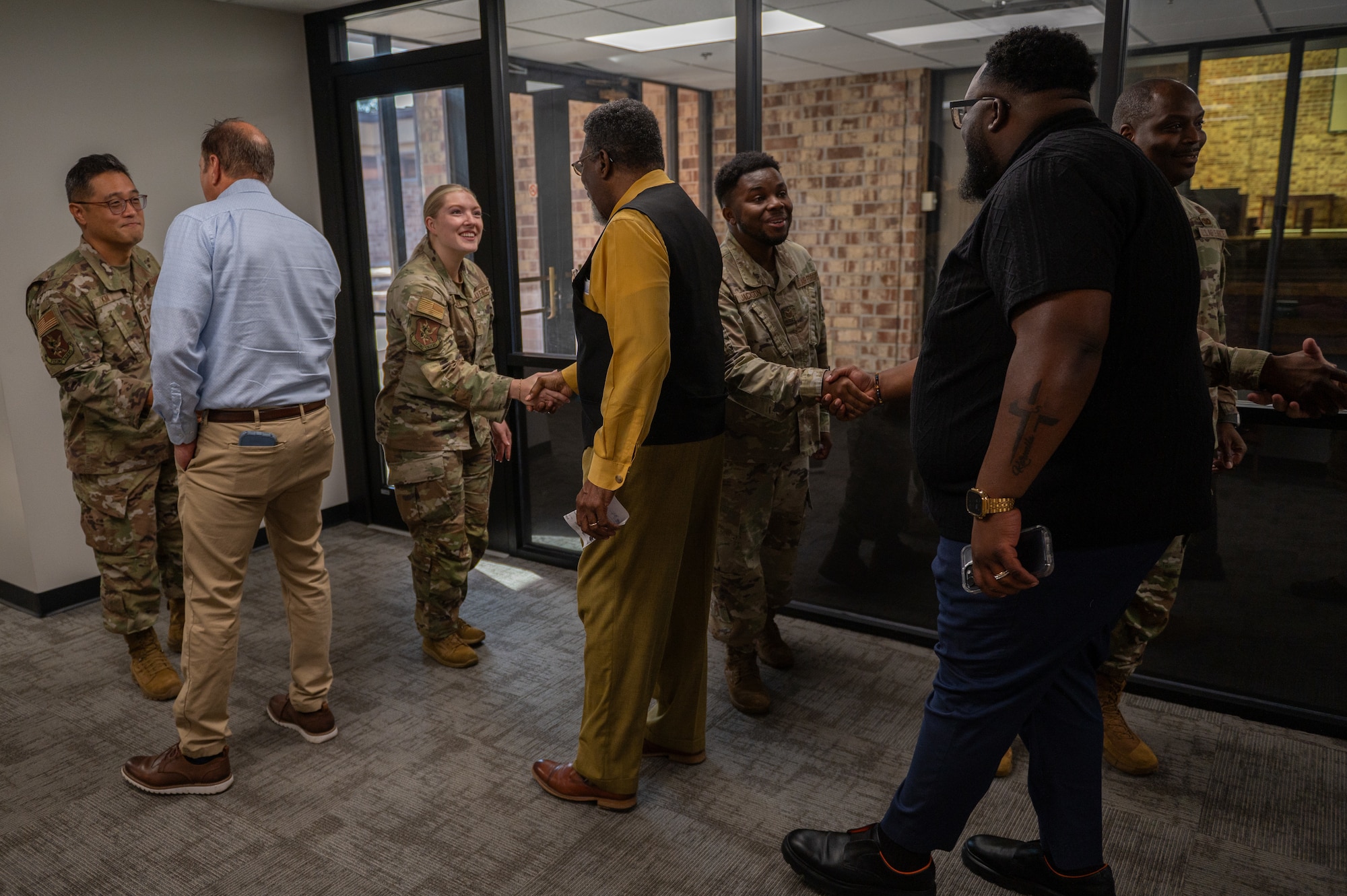 People shaking hands.