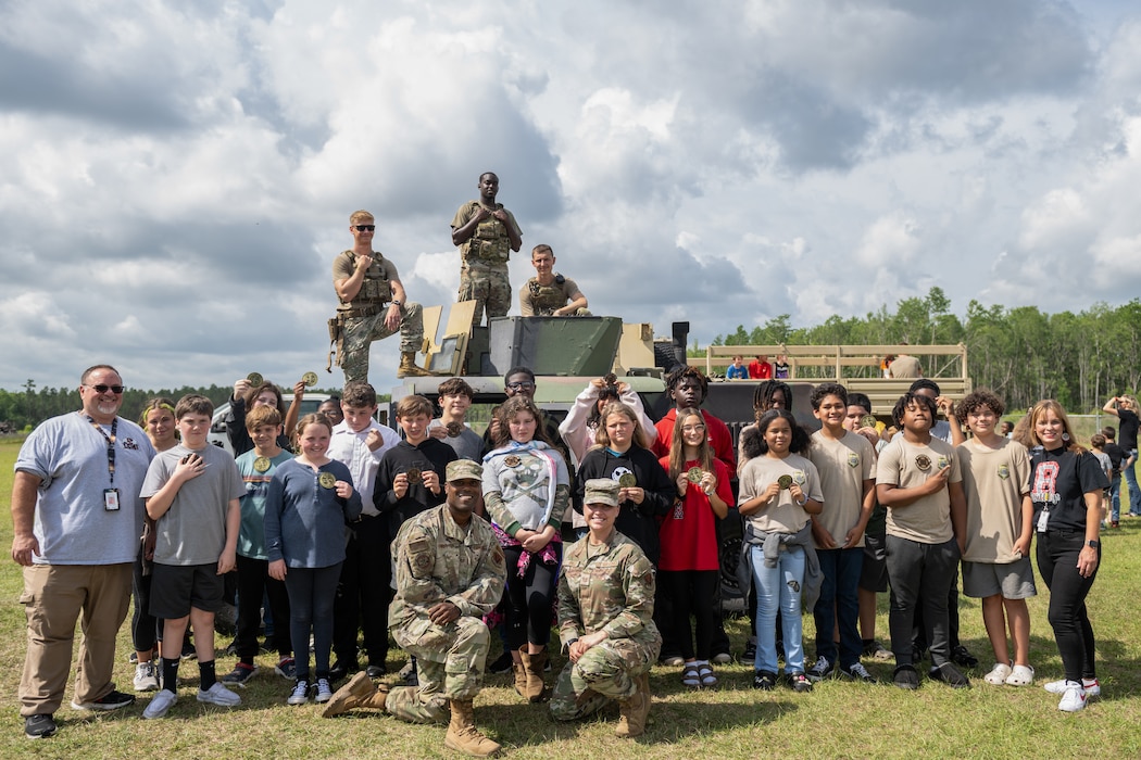 Students pose for a photo.