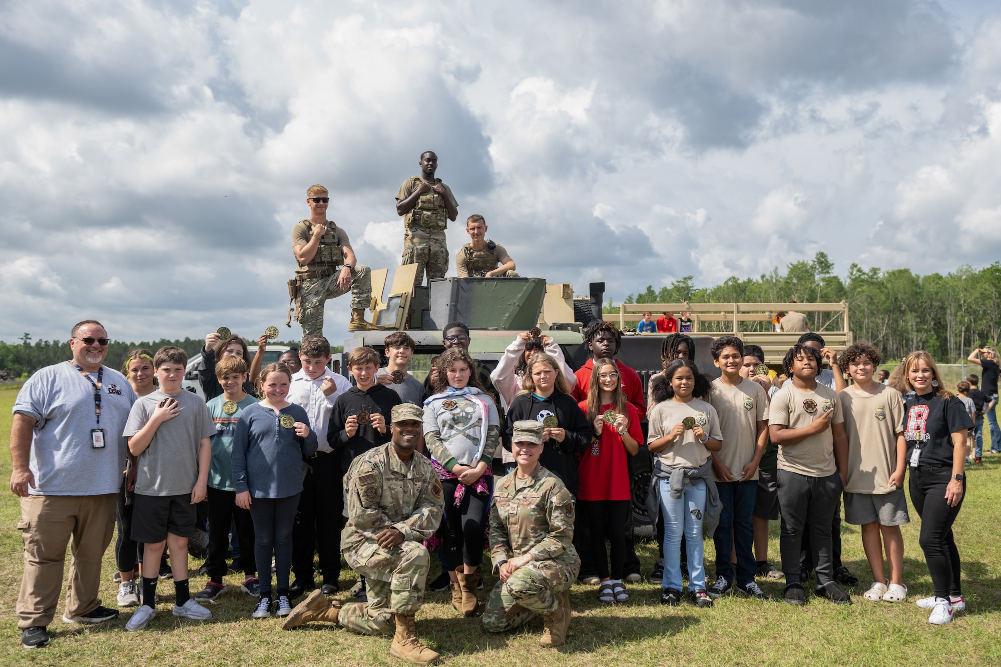 Students pose for a photo.
