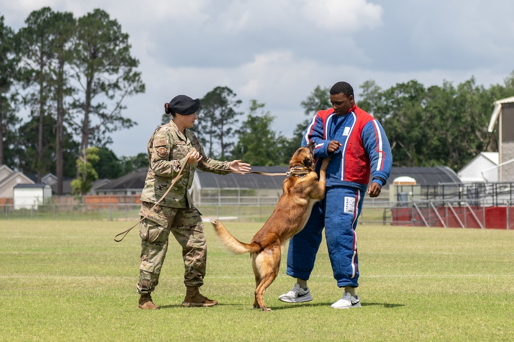 A MWD does a demonstration.