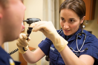 Coast Guard Petty Officer 3rd Class Lindsey Peters conducts duties as a health services technician at the Coast Guard Baltimore Clinic in Baltimore, Md., Nov. 8, 2013.

Coast Guard photo by Petty Officer 2nd Class Annie R. B. Elis.
