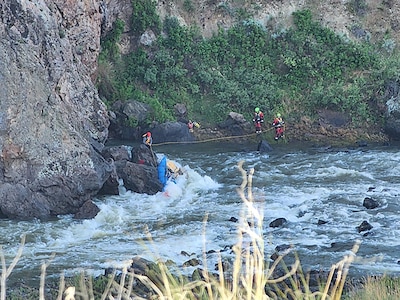 Idaho Army National Guard, Boise Fire Department Conduct Water Rescue