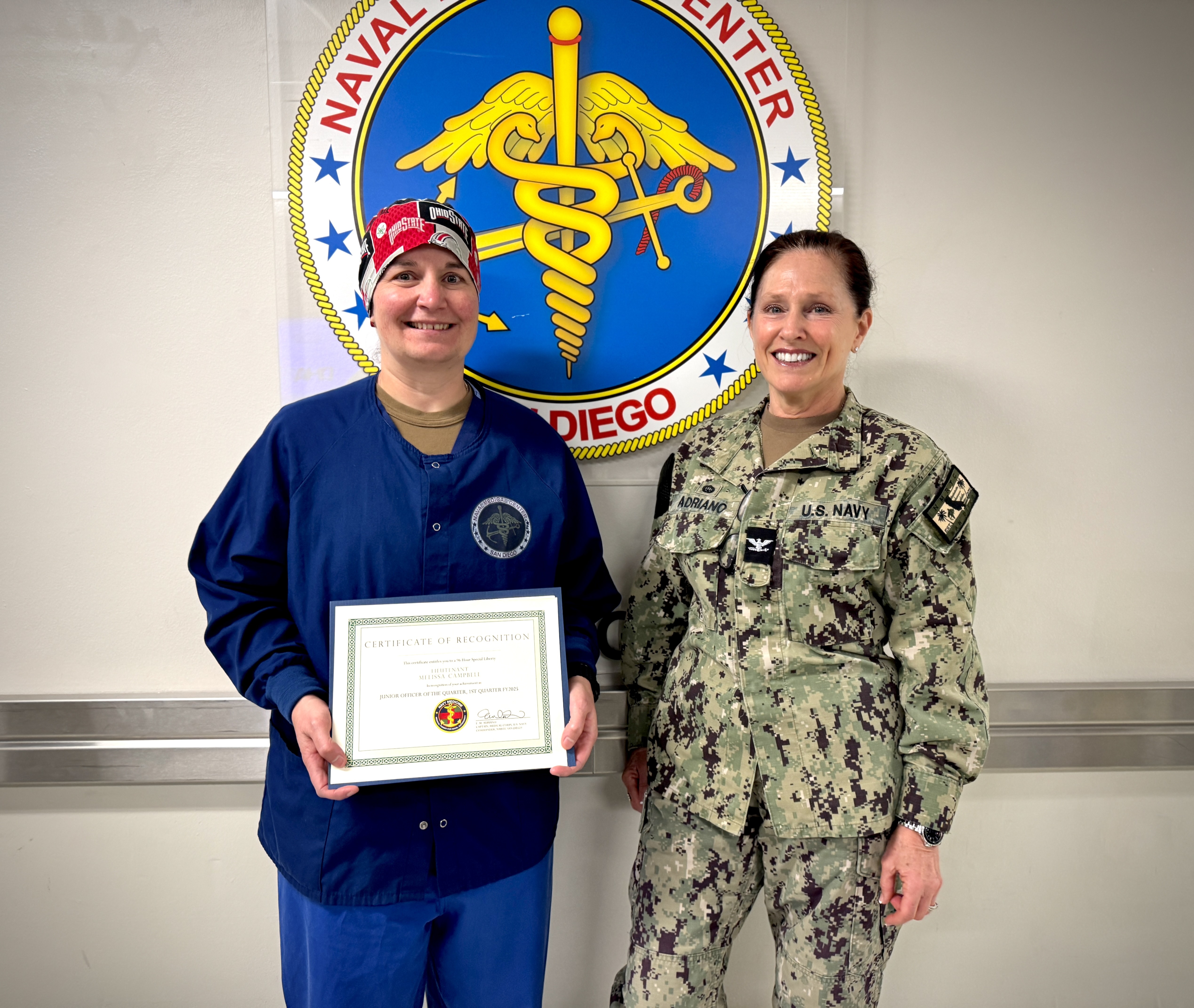 NMCSD Honors Lt. Melissa Campbell as Junior Officer of the Quarter