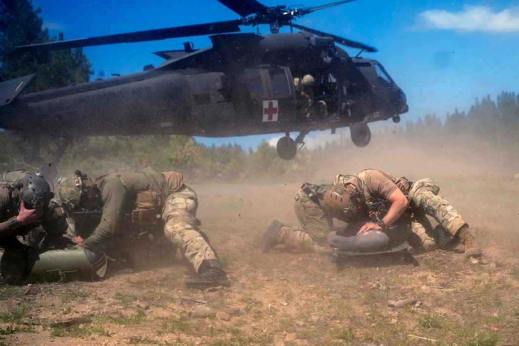 Airmen in a MEDEVAC