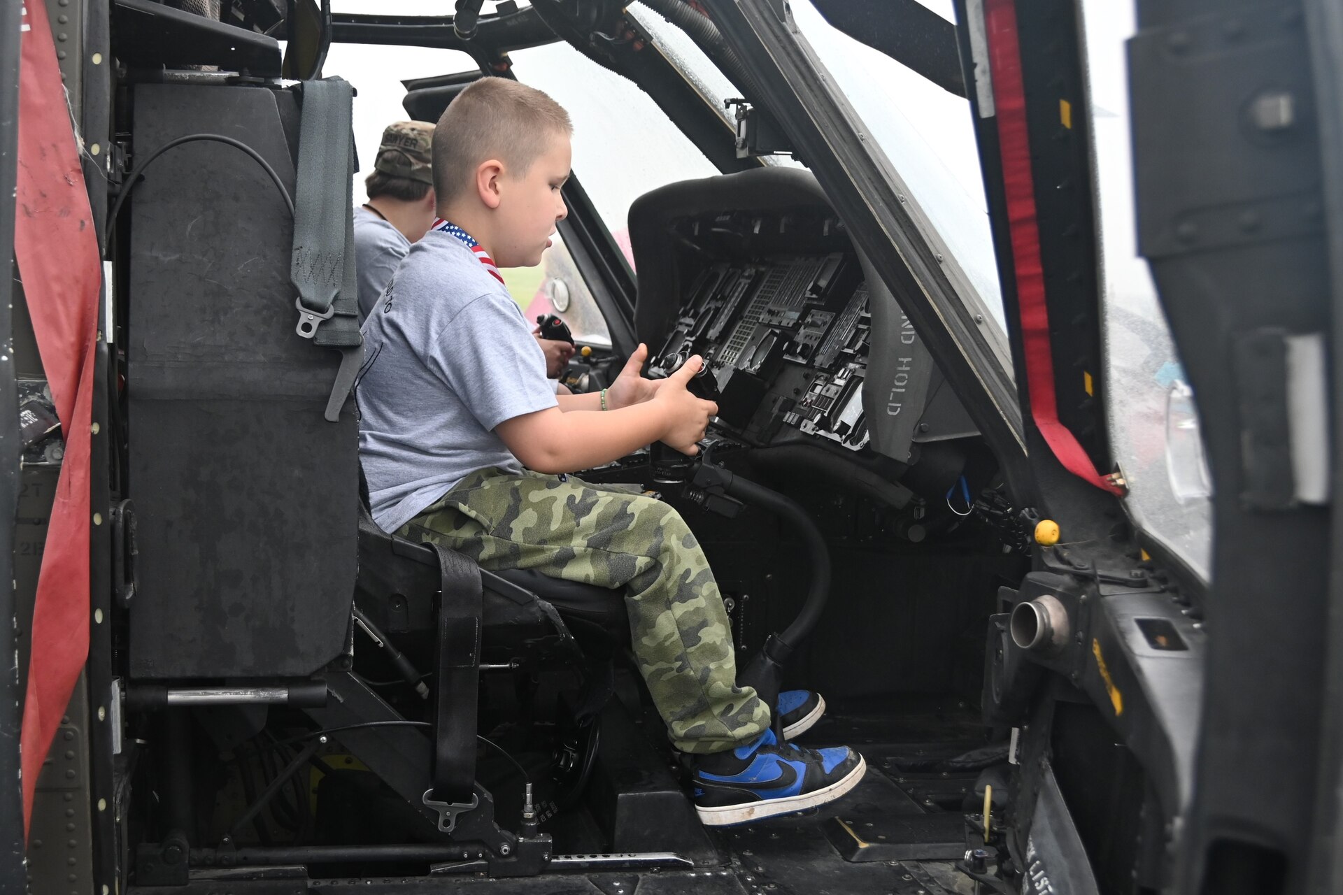 More than 200 kids of Pennsylvania Department of Military and Veterans Affairs and Pennsylvania National Guard employees toured Fort Indiantown Gap May 15, 2025, for Take Your Child to Work Day. (Pennsylvania National Guard photo by Brad Rhen)