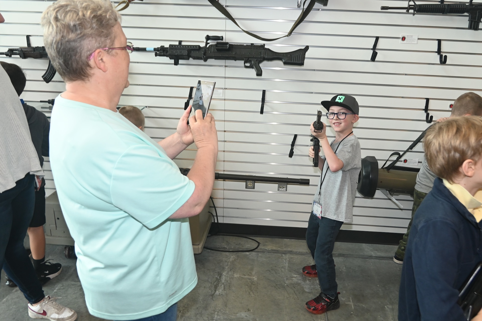 More than 200 kids of Pennsylvania Department of Military and Veterans Affairs and Pennsylvania National Guard employees toured Fort Indiantown Gap May 15, 2025, for Take Your Child to Work Day. (Pennsylvania National Guard photo by Brad Rhen)