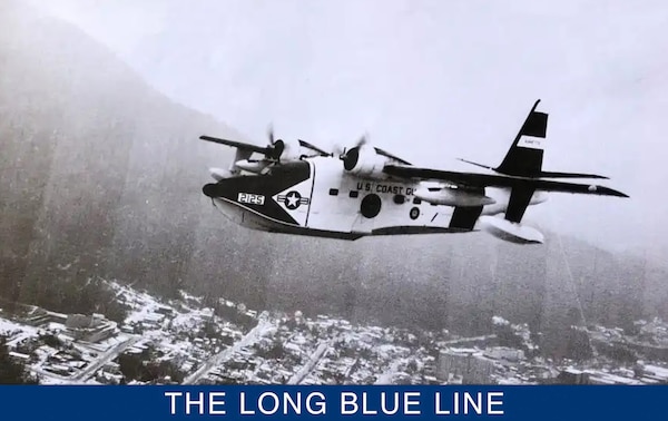 Albatross 2125 before adoption of the Coast Guard “Racing Stripe” on all fixed-wing aircraft.