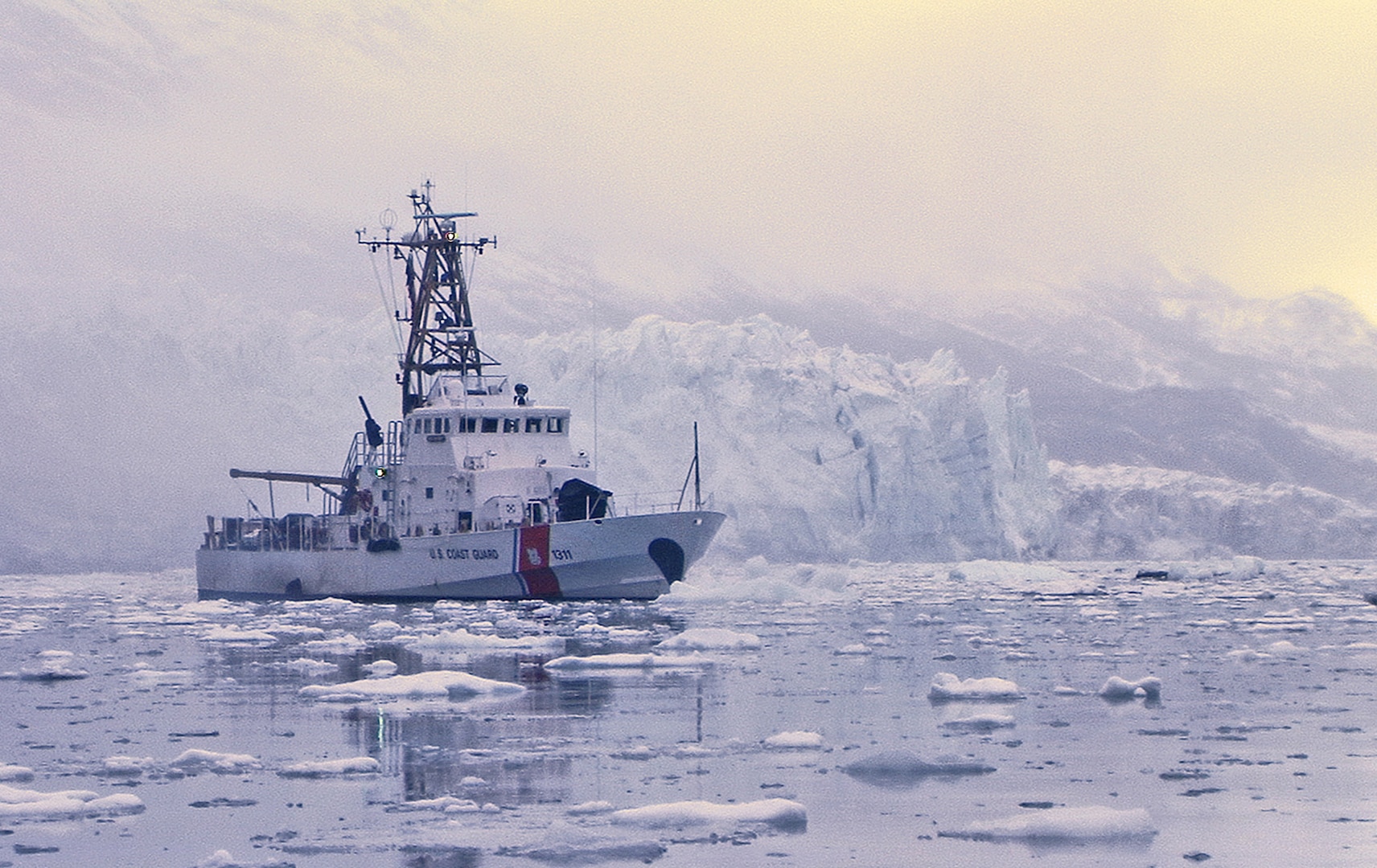 USCGC Naushon (WPB 1311) conducts a familiarization patrol in Glacier Bay, Alaska, Oct. 21, 2008. Patrols like this one demonstrate the Coast Guard's dedication to ports, waterways and coastal security, regardless of the wind, water or seas. This photo won second place in the 2009 Coast Guard Photo Contest. (U.S. Coast Guard photo by Petty Officer 3rd Class Logan Wright)