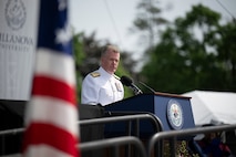 Adm. Samuel J. Paparo, commander of U.S. Indo-Pacific Command and Villanova alum, addressed the 2025 graduating class in a commencement speech at Villanova University, May 16, 2025.