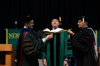 Adm. Stuart B. Munsch, commander of U.S. Naval Forces Europe and Africa and commander of NATO’s Allied Joint Force Command Naples, concluded a successful visit to Fargo, May 17, where he received an honorary Doctor of Humane Letters from North Dakota State University (NDSU) and delivered remarks at both the university's commencement and two U.S. military ROTC commissioning ceremonies.