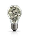 lightbulb full of $100 bills.