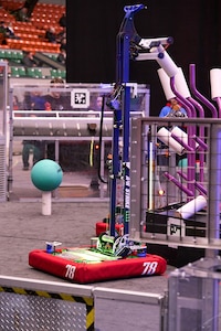 NUWC Division Newport-sponsored robotics team finishes among top alliances at world competition