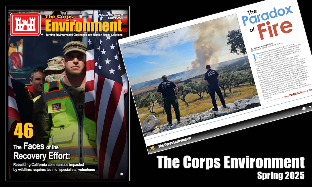 Content in this issue includes ongoing projects and initiatives from across the Army environmental community that are leveraging environmental stewardship as a force multiplier — enhancing military readiness, strengthening strategic partnerships and supporting community well-being.
