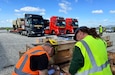 A couple of Italian host nation employees with Army Field Support Battalion-Africa conduct inventory of basic issue items at the equipment configuration and hand-off area in Komotini, Greece, during DEFENDER 25, May 19. The 405th Army Field Support Brigade’s AFSBn-Africa deployed a team from Leghorn Army Depot, Italy, to Komotini for DEFENDER 25. There, the team is receiving over 700 Army Prepositioned Stocks-2 tactical vehicles and major end items from multiple APS-2 sites, including Leghorn and sites in Germany and the Netherlands, and issuing the APS gear to Vermont Army National Guard Soldiers from the 86th Infantry Brigade Combat Team (Mountain) deployed to Europe for DEFENDER 25.