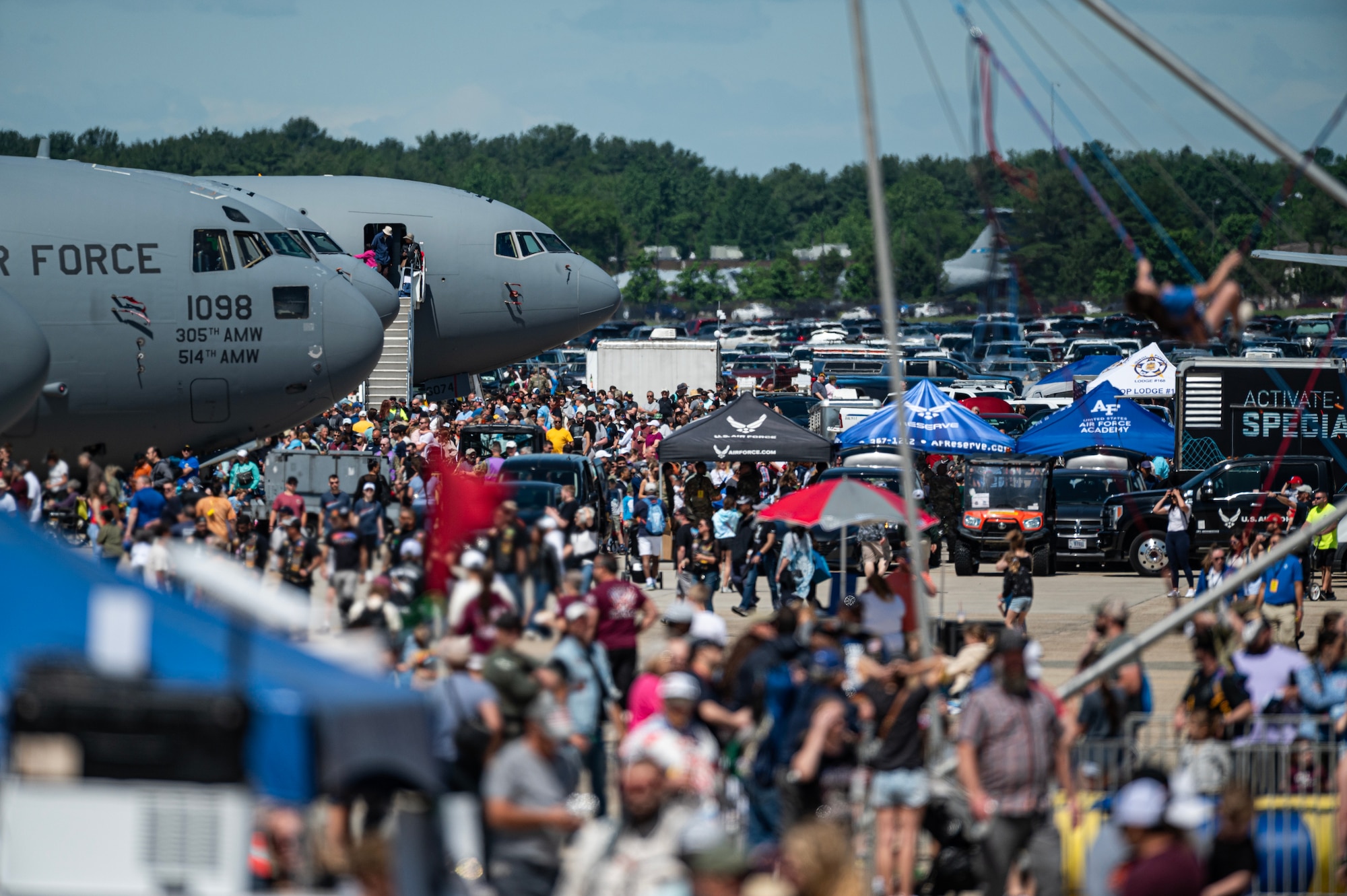 Spectators at Joint Base McGuire-Dix-Lakehurst, N.J., enjoyed many static displays as well as interactive booths, kid-friendly activities and many foods vendors at the 2025 Power in the Pines Open House and Airshow May 18, 2025.